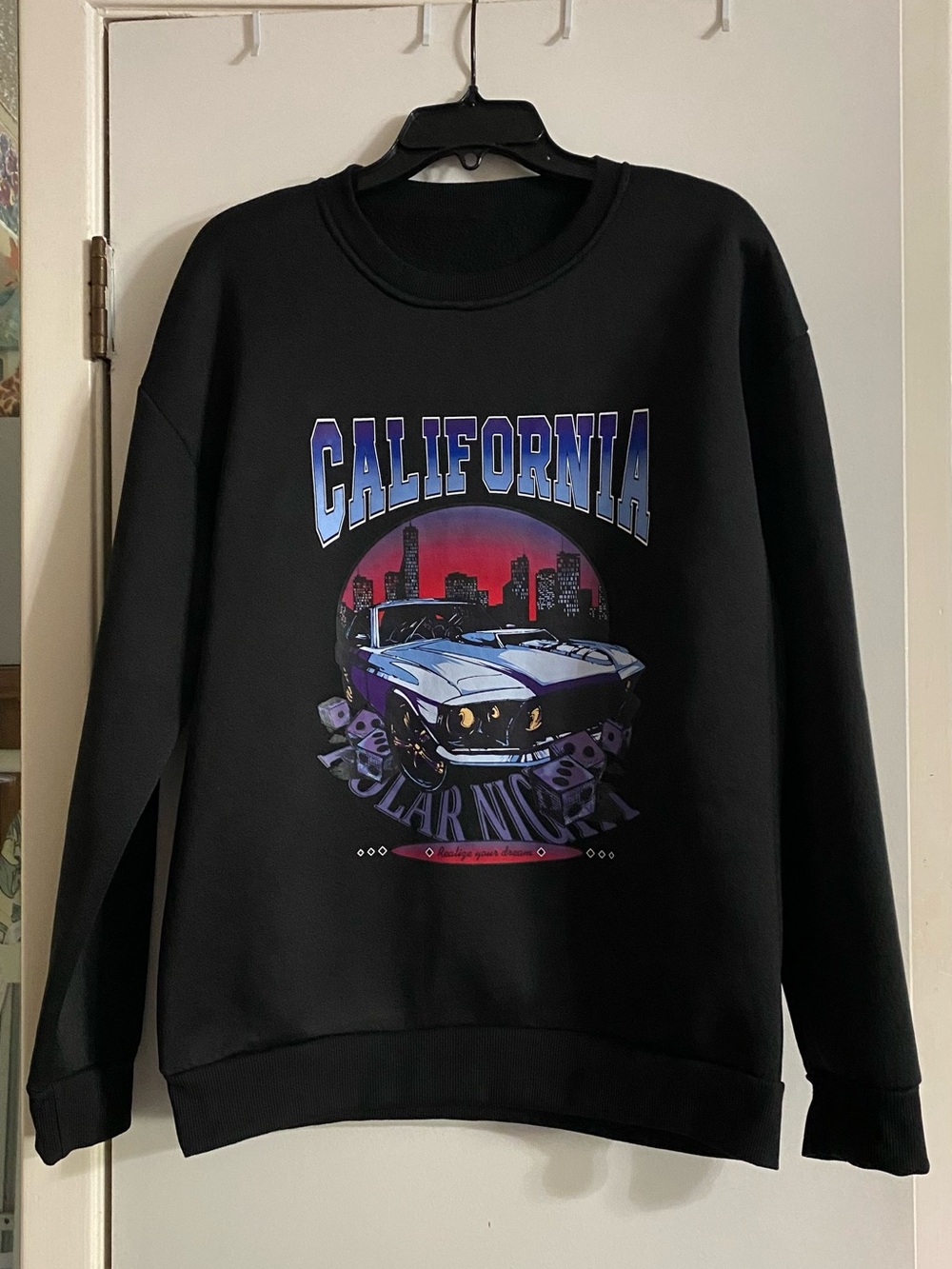 California Graphic Black Men's Sweatshirt